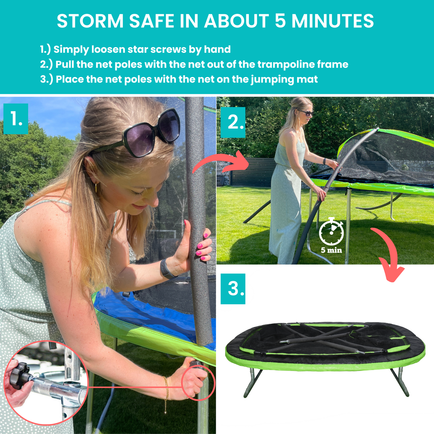 Zero Gravity Explorer 8x5.5ft Rectangular Trampoline and Enclosure