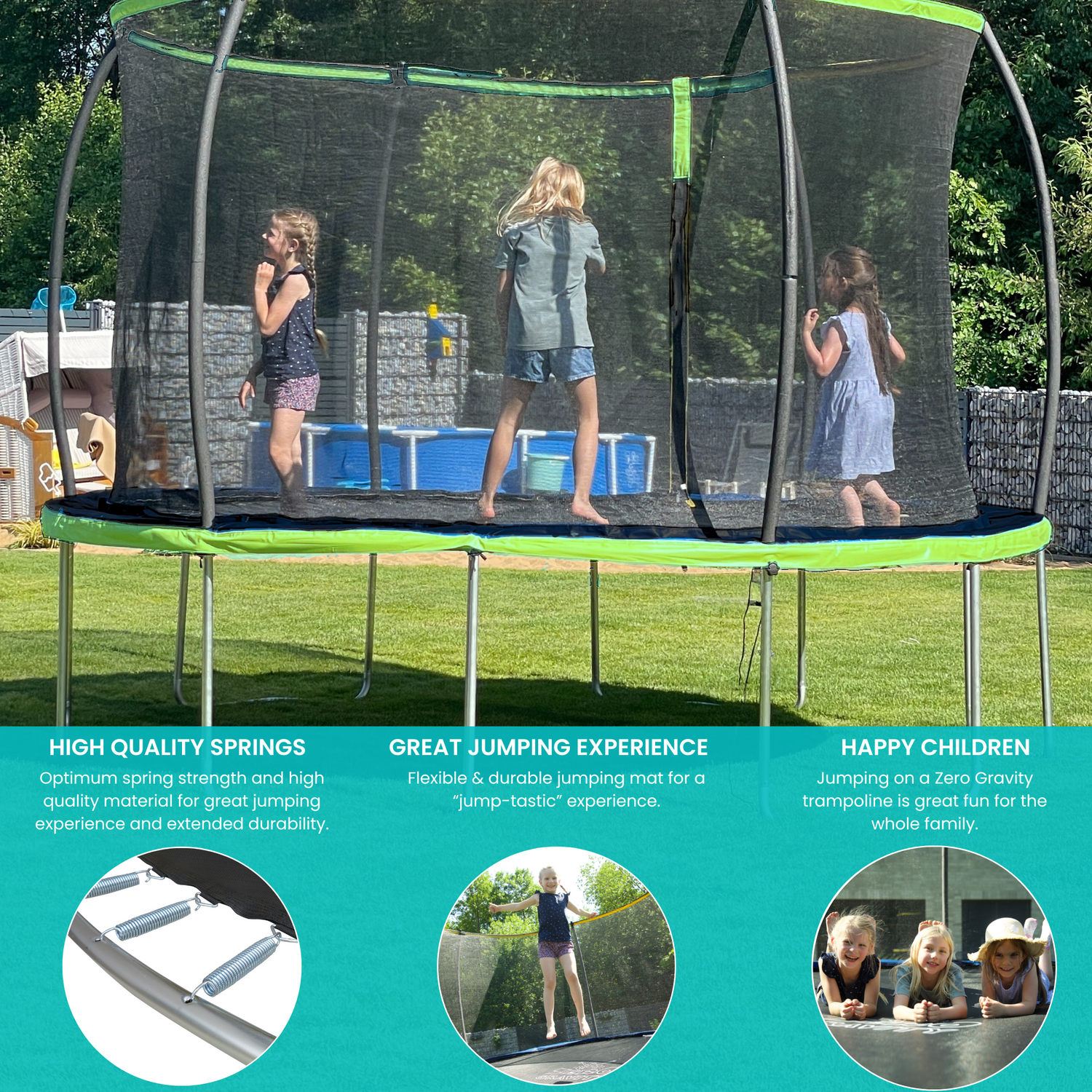 Zero Gravity Explorer 8x5.5ft Rectangular Trampoline and Enclosure