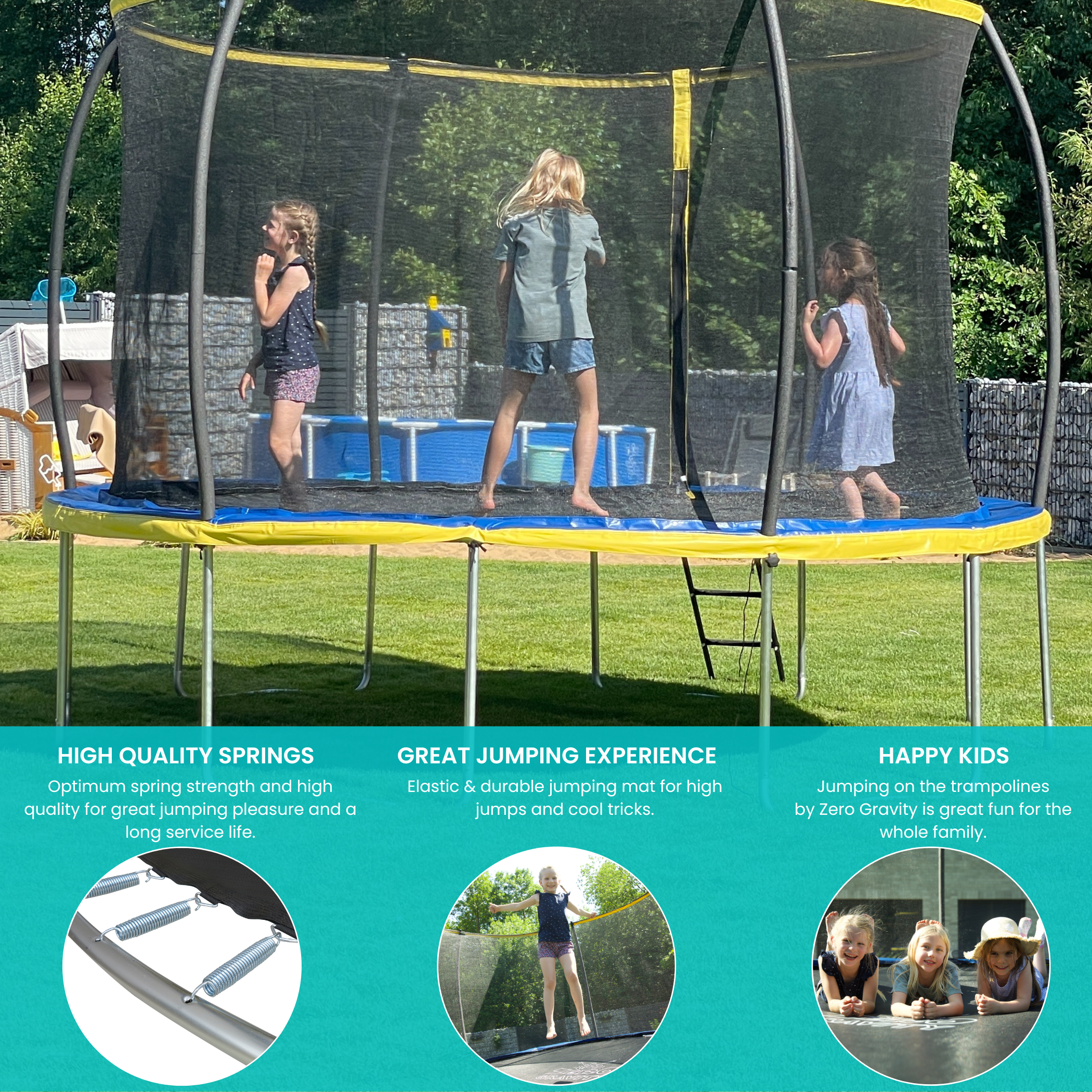 Zero Gravity Ultima 5 15ft x 10ft Rectangular Trampoline and Enclosure