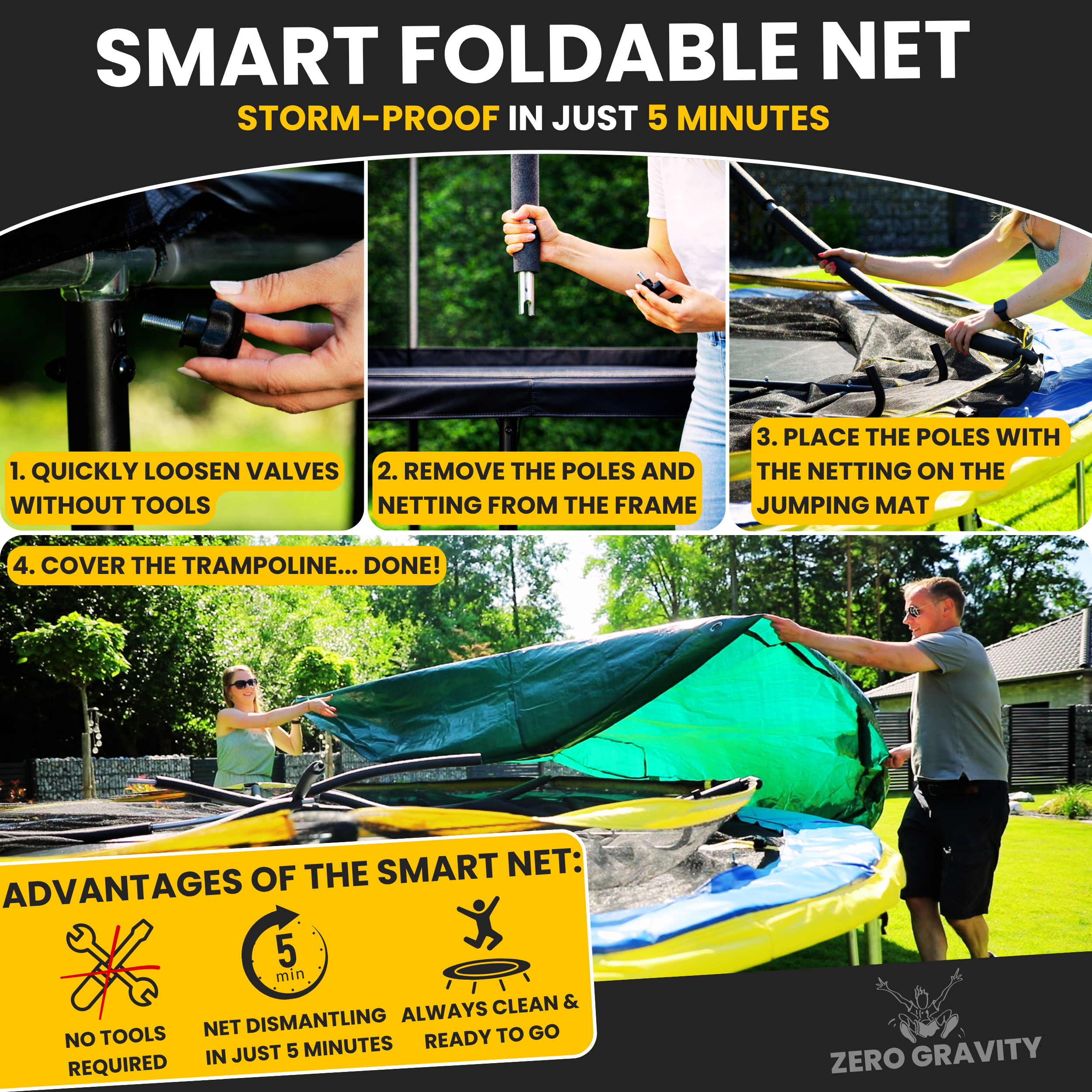 Zero Gravity Ultima 4 10ft Trampoline and Enclosure