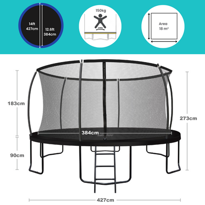 Zero Gravity Ultima 4 14ft Trampoline and Enclosure Bundle