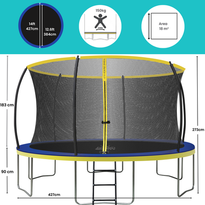 Zero Gravity Ultima 4 14ft Trampoline and Enclosure Bundle