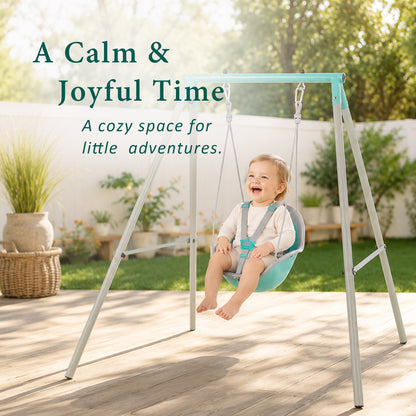 Zero Gravity Nebula Swing Set in Aqua