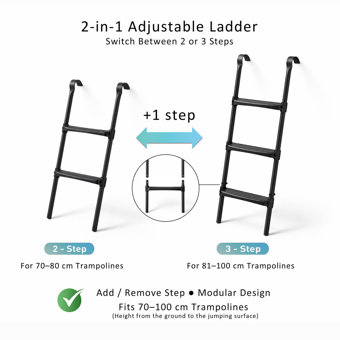 Zero Gravity Premium Adjustable Trampoline Ladder