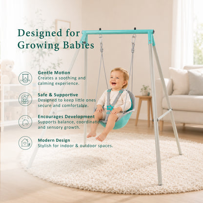 Zero Gravity Nebula Swing Set in Aqua