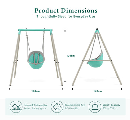 Zero Gravity Nebula Swing Set in Aqua