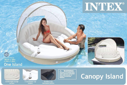 INTEX Canopy Inflatable Pool Island Float - 58292