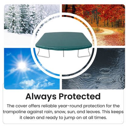 Ultima 5 10x7ft, 12x8ft, 15x10ft Heavyweight Trampoline Cover in Green