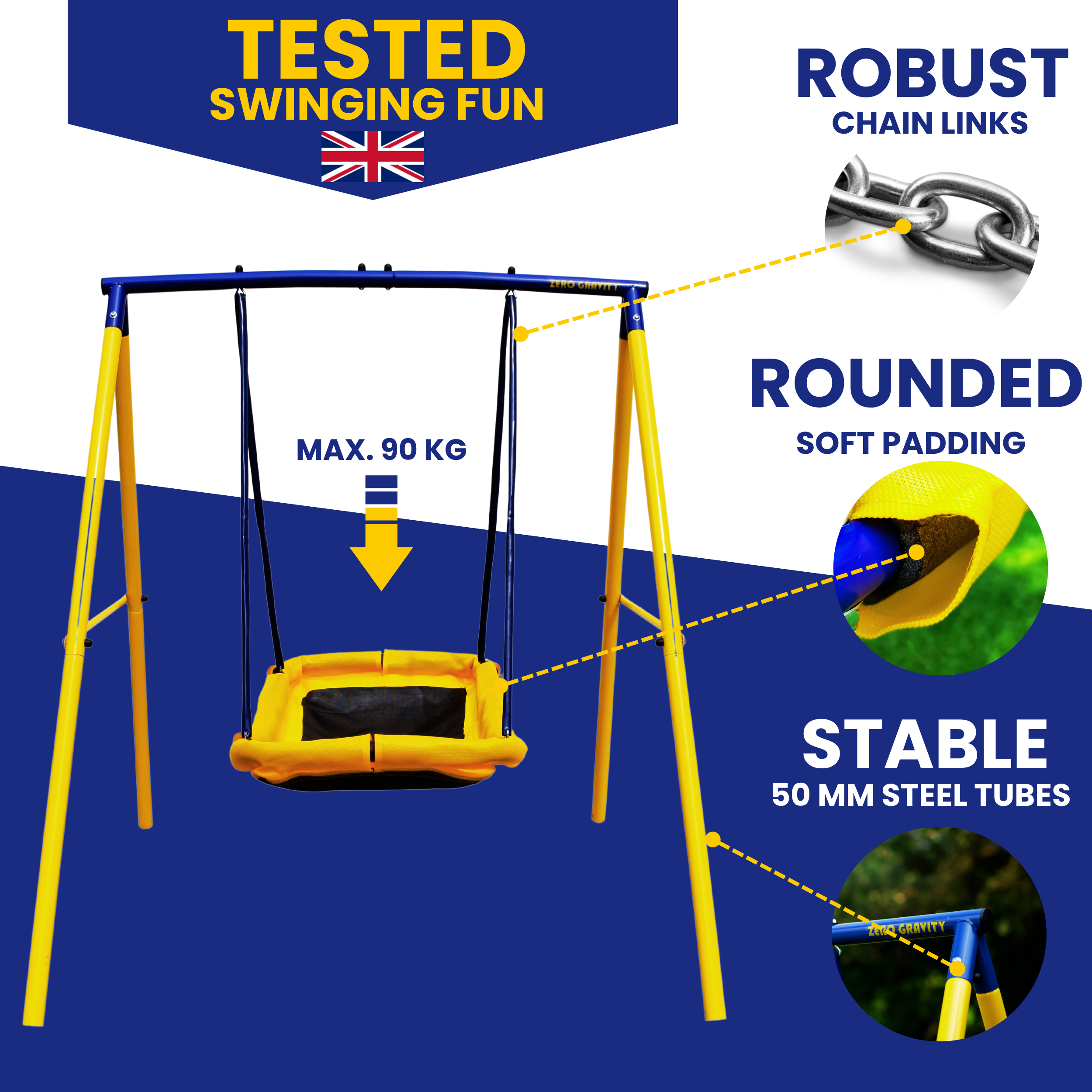 Zero Gravity Magic Carpet Swing Set