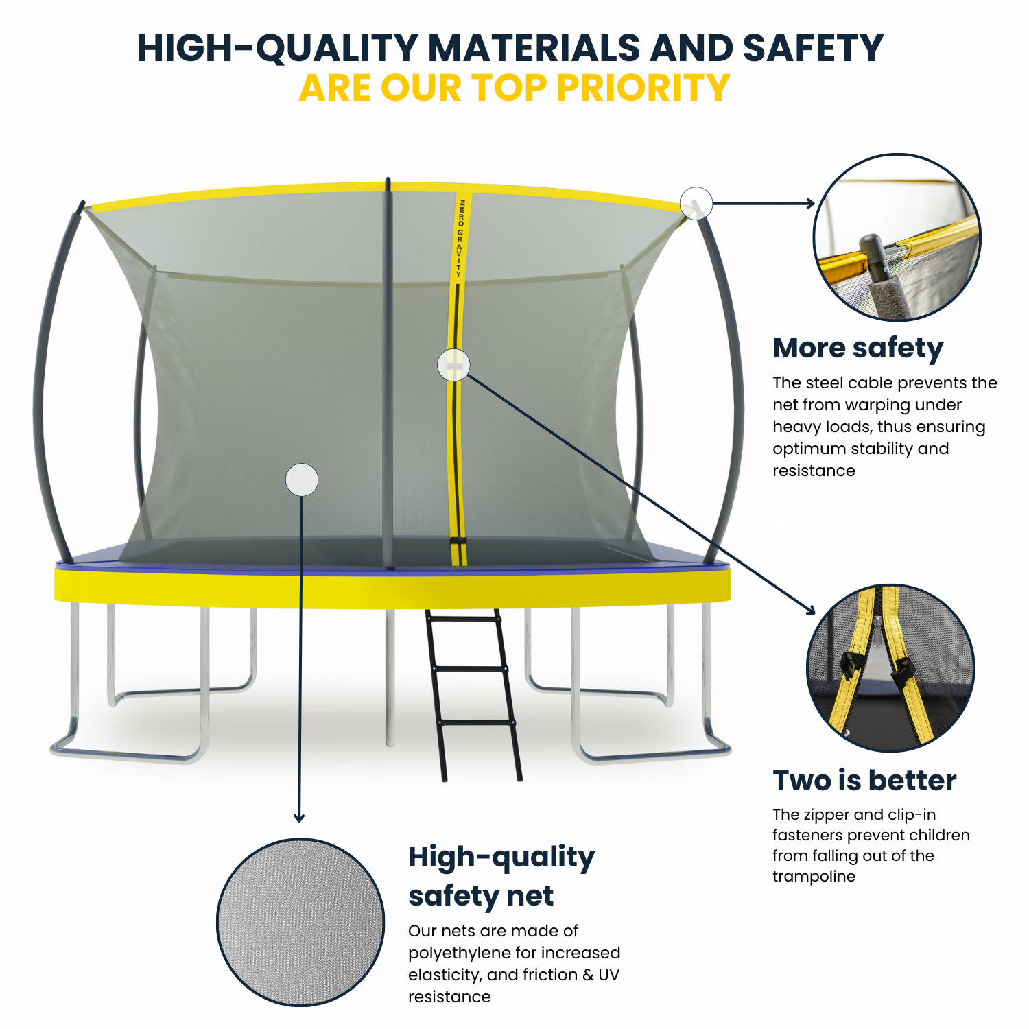 Zero Gravity Ultima 5 12ft x 8ft Rectangular Trampoline and Enclosure