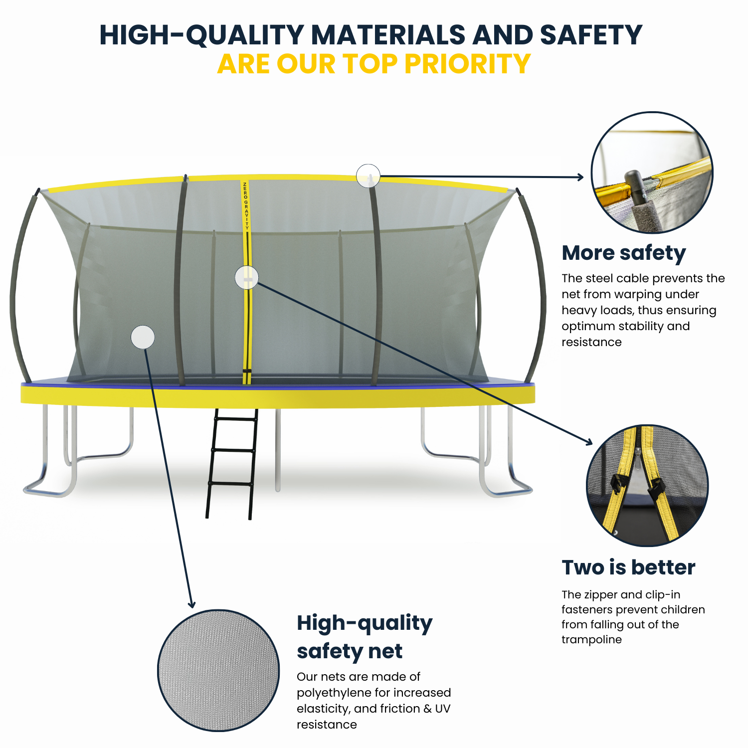 Zero Gravity Ultima 5 15ft x 10ft Rectangular Trampoline and Enclosure