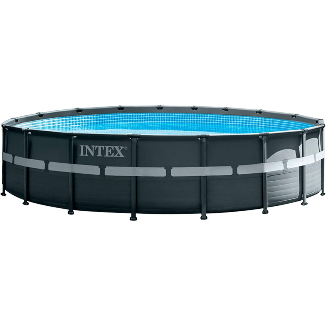 Intex 18ft x 52&quot; Round Ultra XTR Metal Frame Pool with Sand Filter Pump, Ladder, Ground Cloth and Cover 