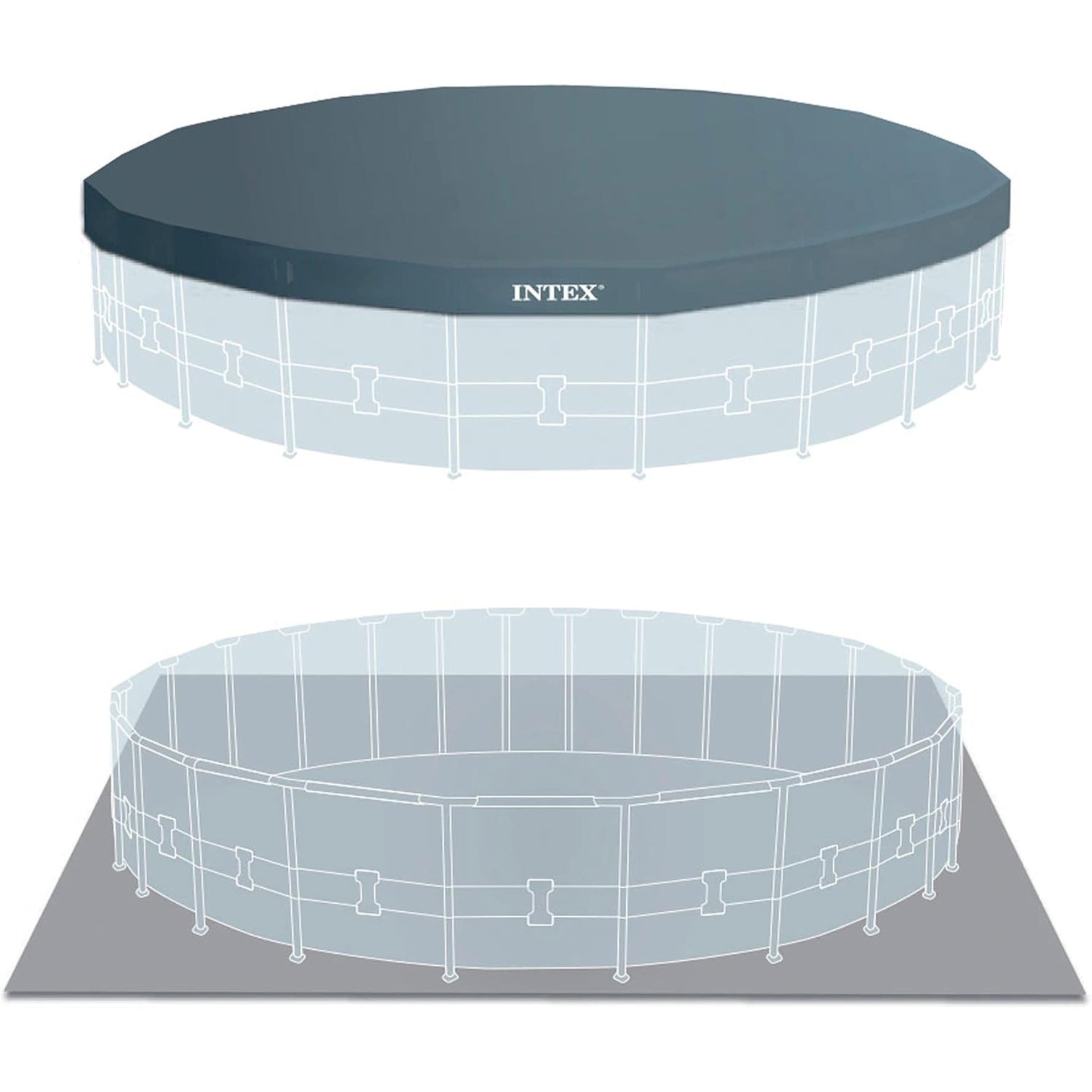 Intex 18ft x 48&quot; Prism Metal Frame Swimming Pool with Filter Pump 