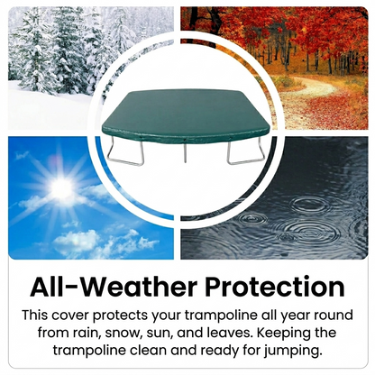 Ultima 5 10x7ft, 12x8ft, 15x10ft Heavyweight Trampoline Cover in Green