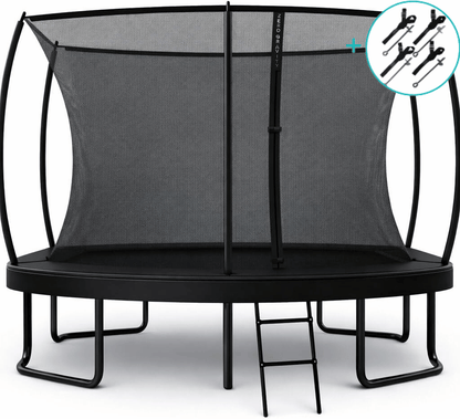 Zero Gravity Ultima 5 12ft x 8ft Rectangular Trampoline and Enclosure BLACK
