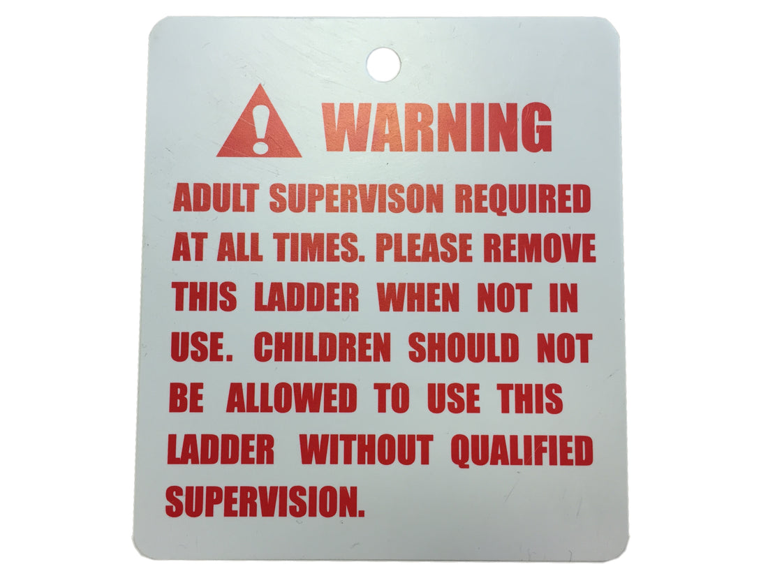 Ultima 4 12ft Trampoline Part Number L09 - Safety Instruction Placard
